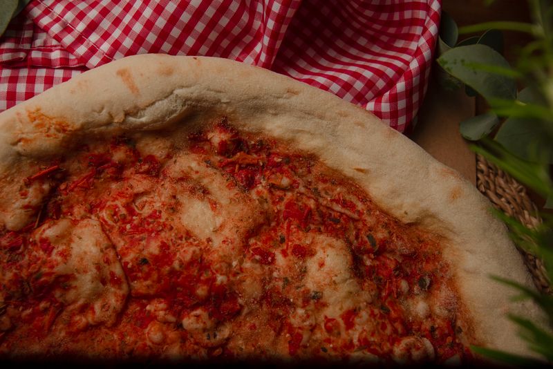 Giordano's signature deep dish pizza with golden crust